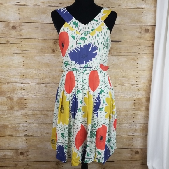 Anthropologie Dresses & Skirts - Girls From Savoy Primary Blooms Silk Dress